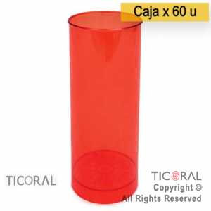 VASO TUBO ROJO X 60